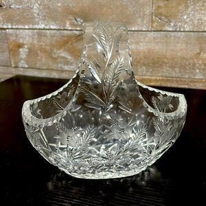 Vintage crystal basket